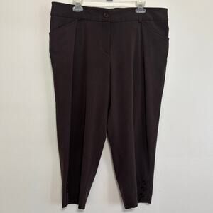 Dressbarn Brown Capri Pants Size 16W
